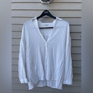 Max Studio white button down shirt